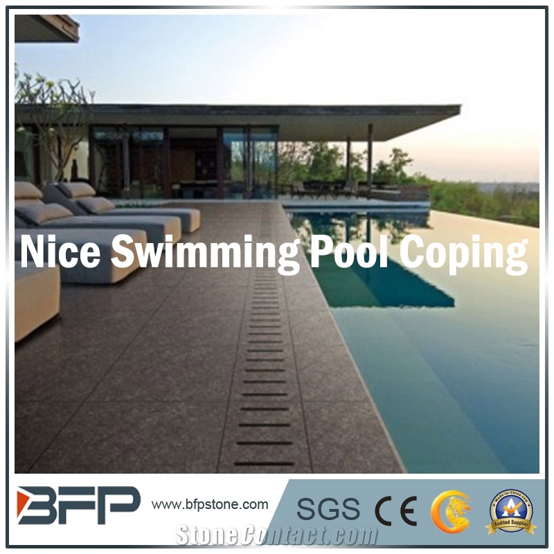 Chinese Red Granite, Natural Granite for Swimming Pool Paver,Coping,With Flamed Surface or Honed Surface