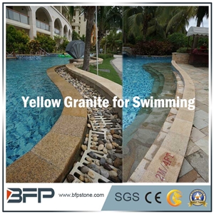 G682 Yellow Granite, Chinese Rusty Granite for Swimming Pool Paving and Coping