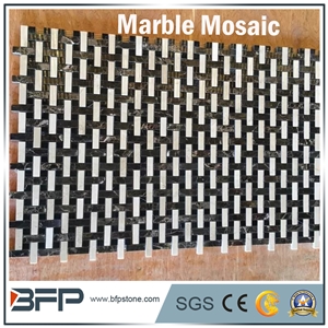 Marble Mosaic, Marble Pattern, Mosaic Border, Carrara White Mosaic, Round Shape White Mosaic