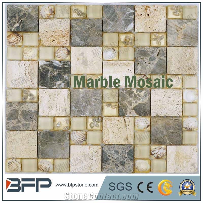 Marble Mosaic, Polished Mosaic, Mosaic Tile, Wall Mosaic