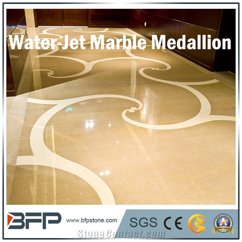 Marble Water Jet Medallion or Water Jet Pattern for Hall and Living Room