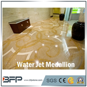 Marble Water Jet Medallion or Water Jet Pattern for Hall and Living Room