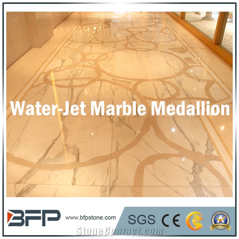 Marble Water Jet Medallion or Water Jet Pattern for Hall and Living Room
