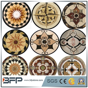 Marble Water Jet Medallion or Water Jet Pattern for Hotel Hall and Lobby