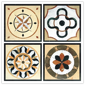 Marble Water Jet Medallion or Water Jet Pattern for Hotel Hall and Lobby