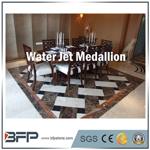 Marble Water Jet Medallion or Water Jet Pattern for Hotel Hall and Lobby