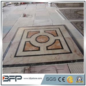 Marble Water Jet Medallion or Water Jet Pattern for Hotel Hall and Lobby