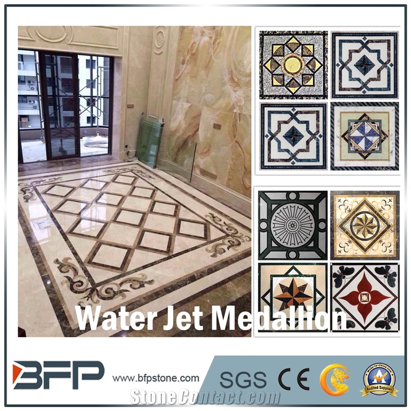 Marble Water Jet Medallion or Water Jet Pattern for Hotel Hall and Lobby