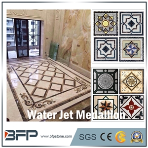 Marble Water Jet Medallion or Water Jet Pattern for Hotel Hall and Lobby