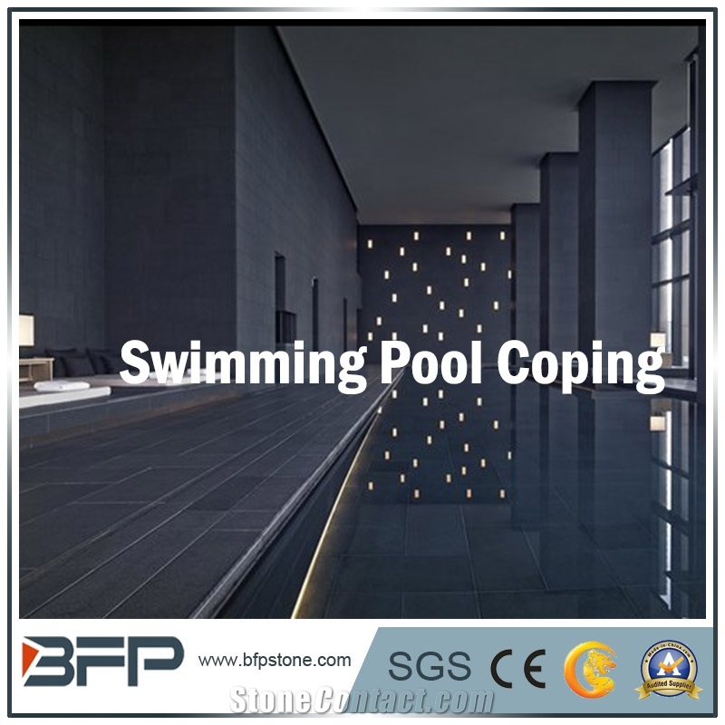 Nero Basalt, Black Basalt, Chinese Basalt Stone for Swimming Pool Coping/Pool Surrounding/Pool Paver