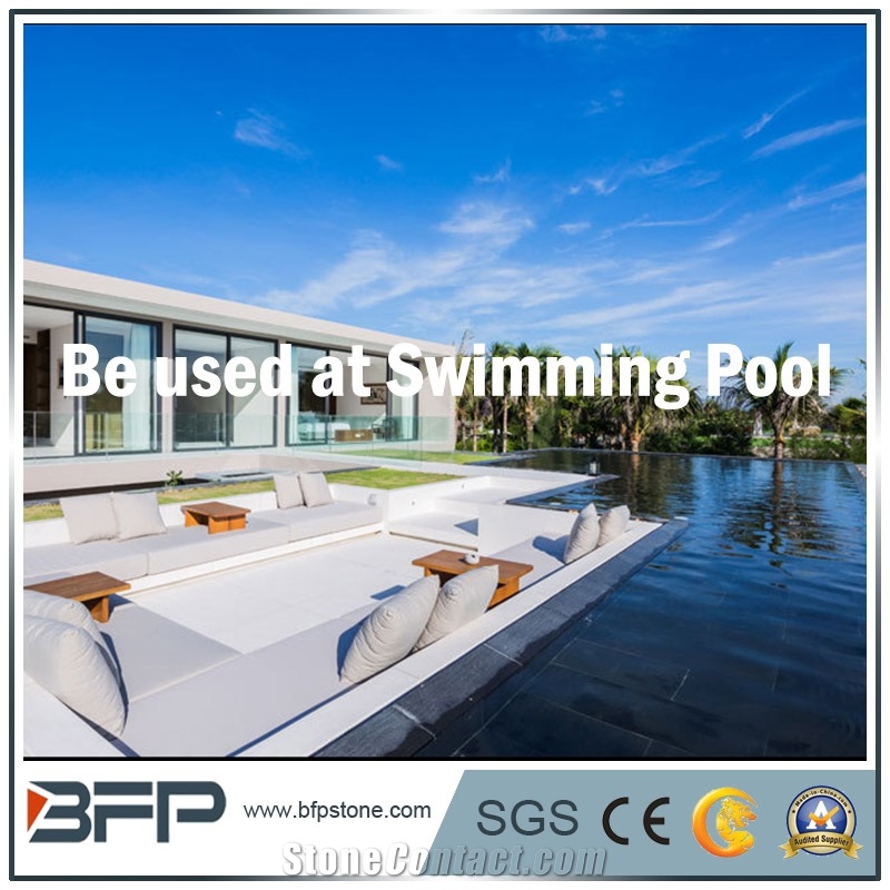 Nero Basalt, Black Basalt, Chinese Basalt Stone for Swimming Pool Coping/Pool Surrounding/Pool Paver