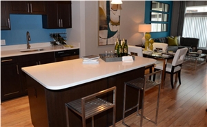 White Solid Surface Kitchen Island Top, Perimeter Top White Solid Surface Kitchen Island Top, Perimeter Top