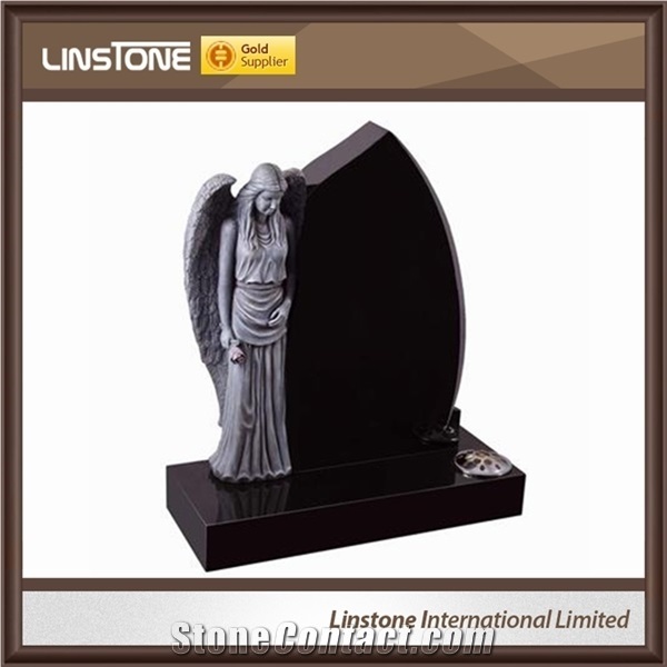 Absolute Black Granite Competitive Cemetery Headstone