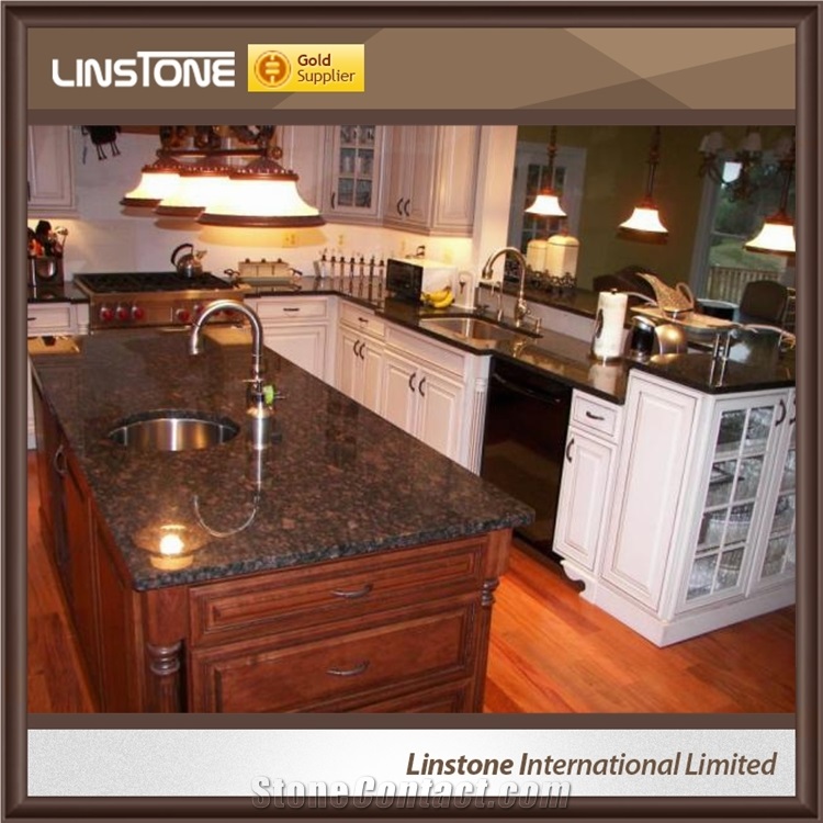New Design Tan Brown Granite Countertop, Kitchen Island Tops
