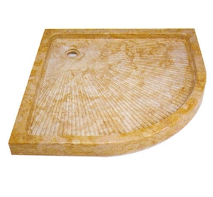 Sunny Yellow Marble Shower Base