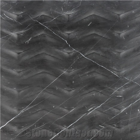 Montagna V02902-17 Nero Marquina 3d Cnc Wall Dimensional Tiles