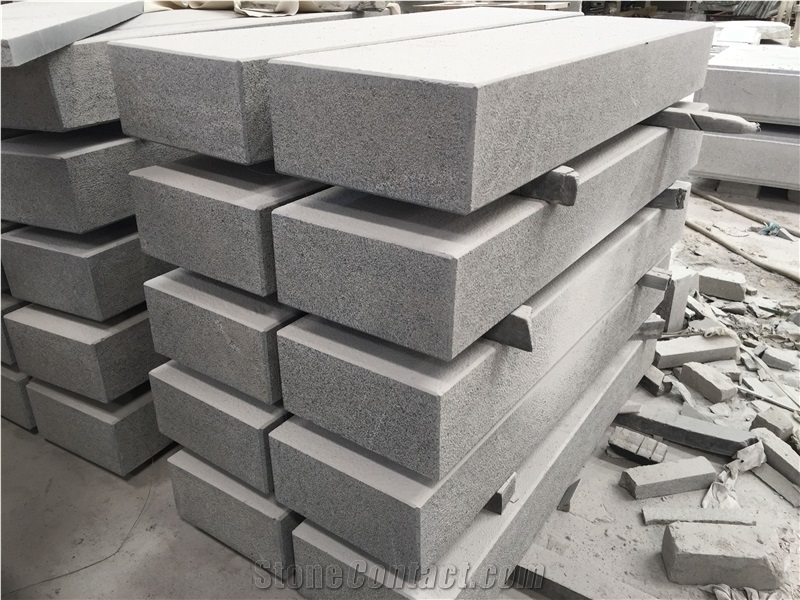 G603 Sesame White Grey Granite Kerbstone