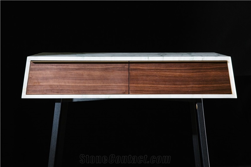 Nordst White Marble Console Table