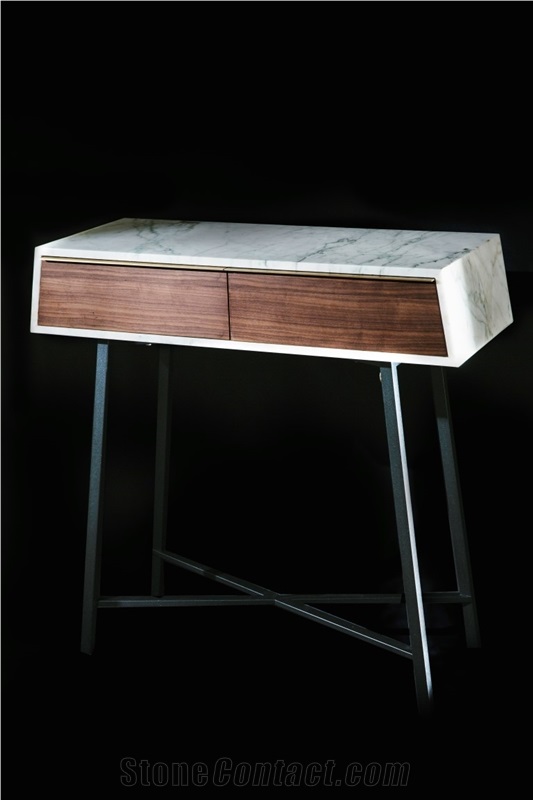 Nordst White Marble Console Table