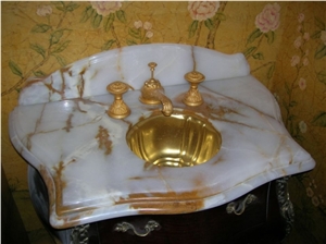White Onyx Vanity Top
