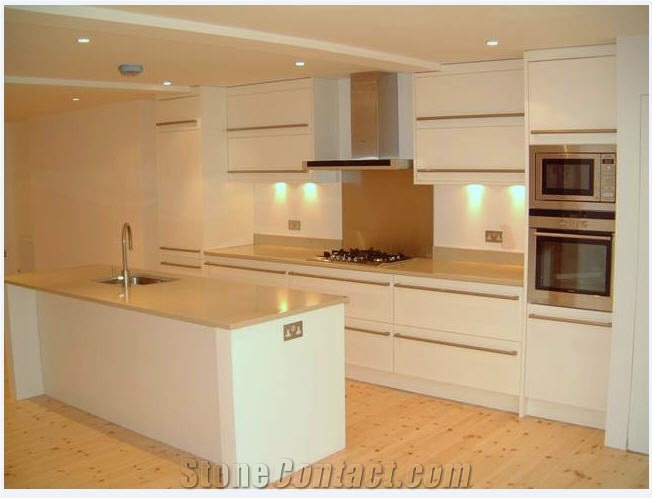 Crema Stelline Solid Surface Kitchen Countertop
