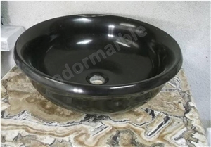 Bathroom Basin, Washbasin, Toros Black Marble Basin, Marble Sink