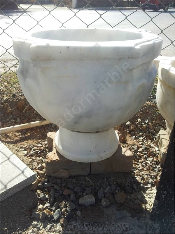 Marble Basin, Sink, Afyon White Marble Basin & Sink, Bathroom Basin