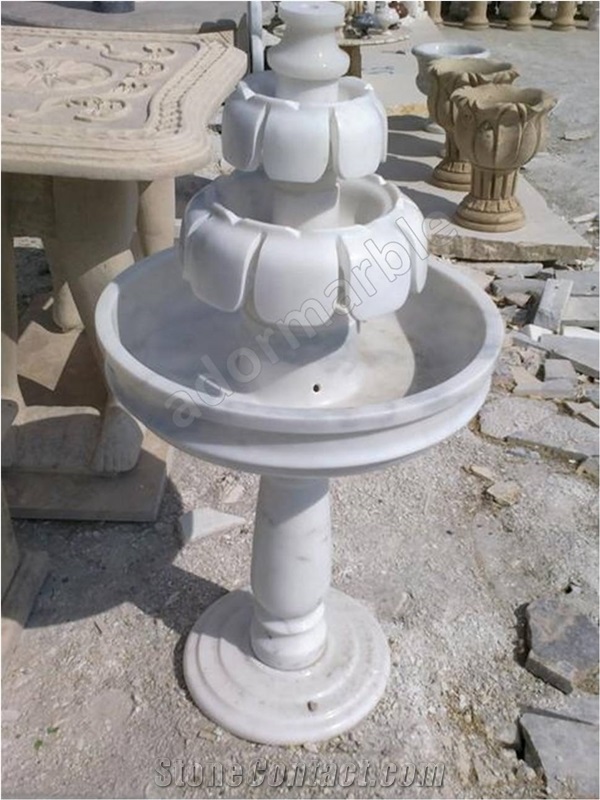 White Fountain, Marble Fountain, Garden Fountains