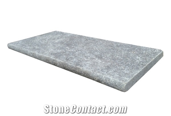 Silver Travertine Pool Coping