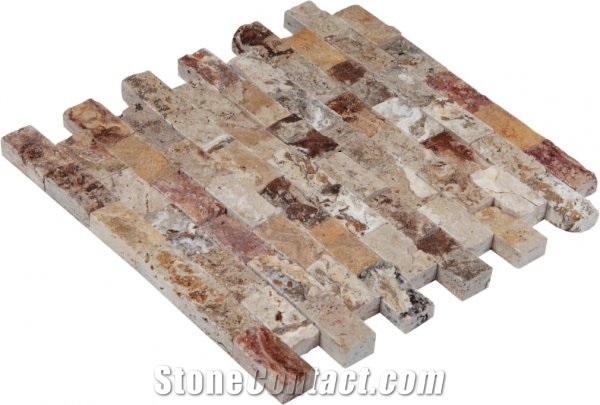 Travertine Split Face Mosaics