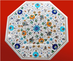 Stone Inlaid Semi Precious Table Top