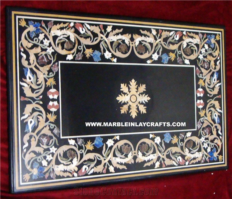 Stone Inlay Semi Precious Table