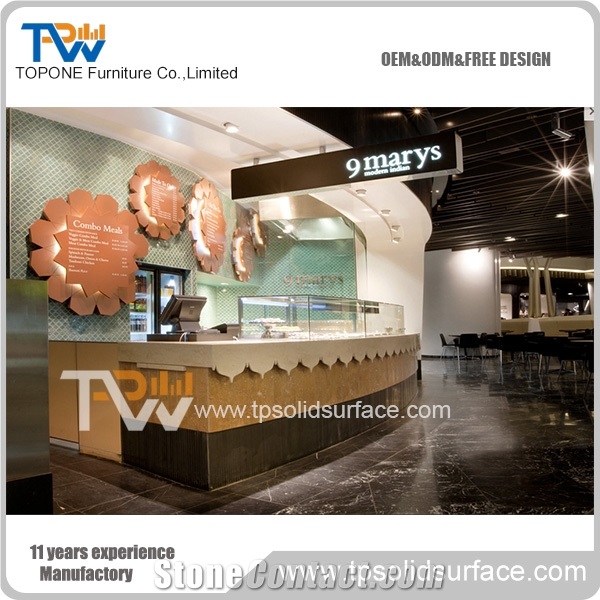 Commercial Acrylic Solid Surface Bar Counter Tops for Restaurant or Night Club, Artificial Marble Stone Bar Counter Desk Tops Design, Manmade Stone Bar Tabletops for Bar Furniture with Factory Price
