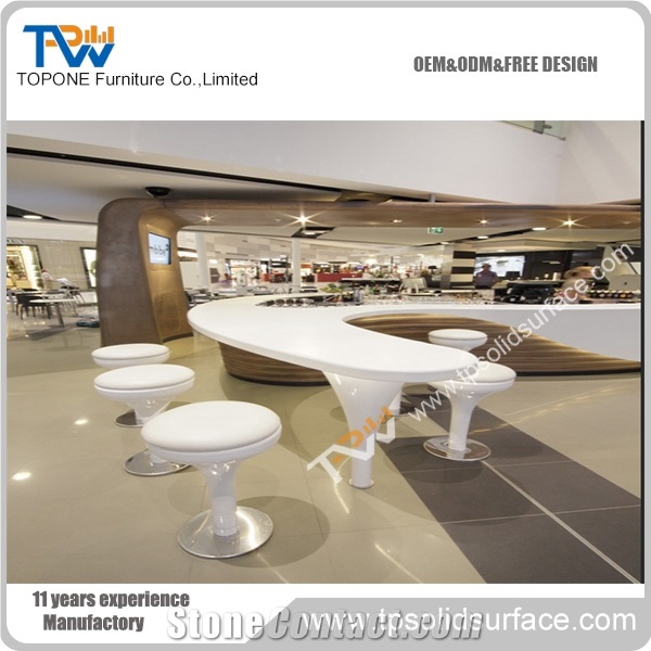 L Shape Beige Color, Acrylic Solid Surface Bar Counter Led for Sale, Artificial Marble Stone Bar Counter Tops for Restaruant, Manmade Stone Bar Counter Tabletops with Chinese Factory Price, Oem or Odm