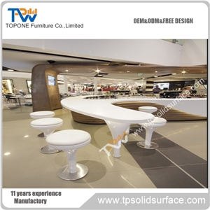 L Shape Beige Color, Acrylic Solid Surface Bar Counter Led for Sale, Artificial Marble Stone Bar Counter Tops for Restaruant, Manmade Stone Bar Counter Tabletops with Chinese Factory Price, Oem or Odm