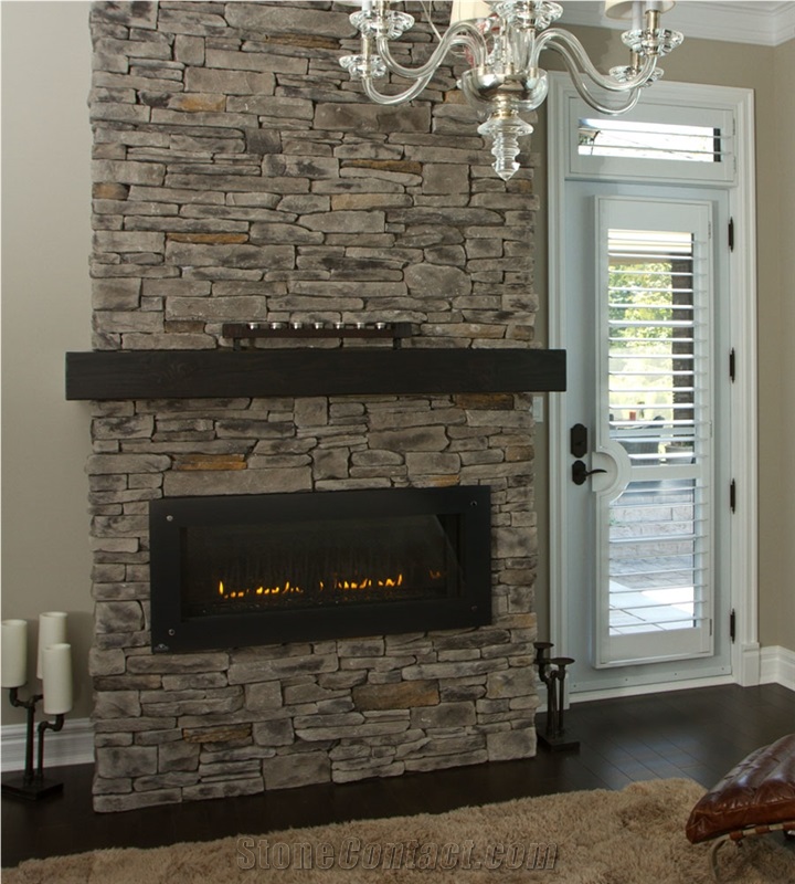 Fireplaces Grey Southern Ledgestone