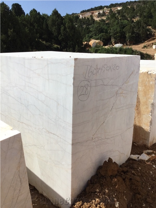 Pearl White Marble Blocks