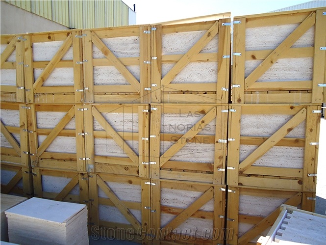 Travertino Madera Oro Slabs, Tiles
