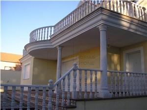 Travertino Teruel Sawn Balustrades and Hand Railings