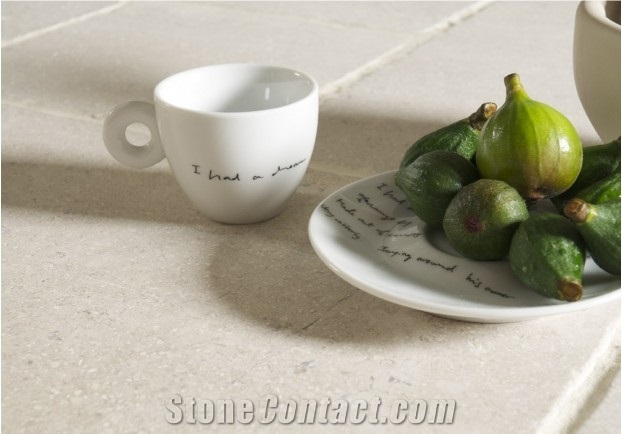 Dijon Tumbled Limestone Tiles Tumbled Edge and Surface