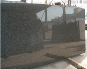 G654 Sesame Black Granite Slab, China Dark Grey Granite