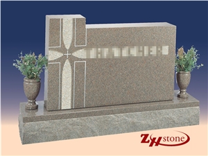 Good Quality Polished Heart Shaped Indian Red/ Imperial Red Granite Tombstone Design/ Western Style Monuments/ Upright Monuments/ Monument Design/ Heart Tombstones