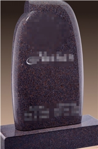 Good Quality Unique Design Full Polished Tan Brown Granite Single Monuments/ Upright Monuments/ Headstones/ Monuments Design/ Western Style Monuments/ Headstones