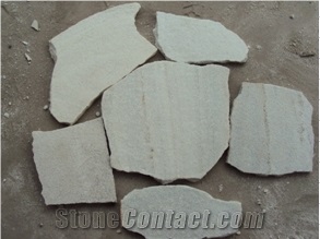 Random White Quartzite, Pure White Random Size Quartzite, Random Flagstones