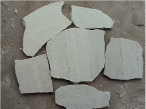 Random White Quartzite, Pure White Random Size Quartzite, Random Flagstones