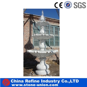 Hot Sale Cheap White Marble Fountain &Henan White Marble Fountain & Garden Water Fountain & Exterior Fountain