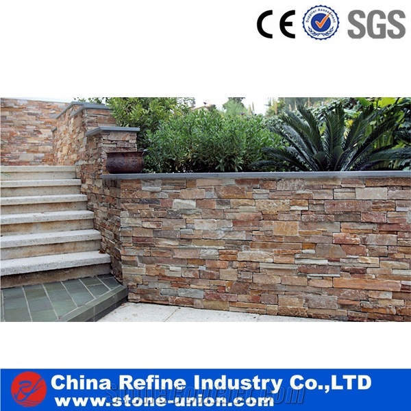 Natural Pink Slate Thin Veneer Panels For Decoration