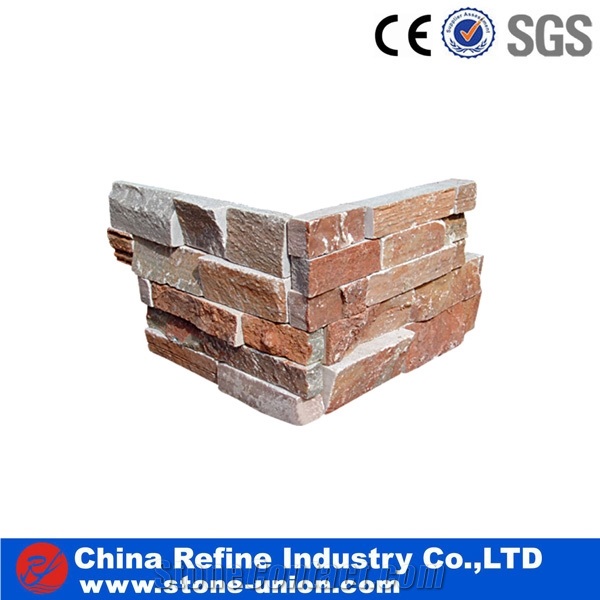 Natural Rusty Slate Culture Stone Corners Wall Corner
