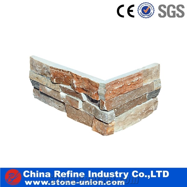 Natural Rusty Slate Culture Stone Corners Wall Corner