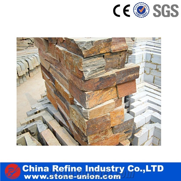 Natural Rusty Slate Culture Stone Corners Wall Corner